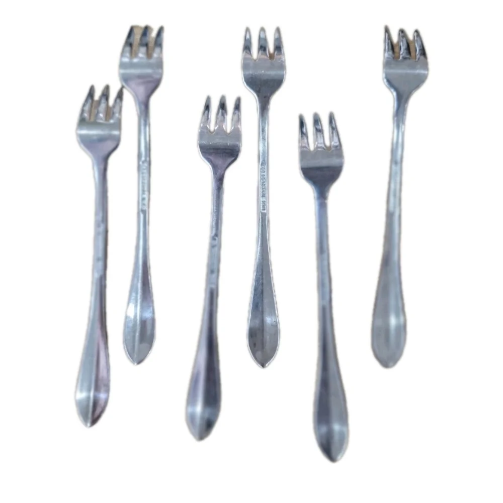 Gorham Cocktail Forks 18/8 Stainless Silver 5 1/2 Set Of 6 NEVER USED Silverwear